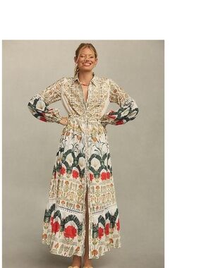 By Anthropologie-The Eleanora Midi Shirt Dress